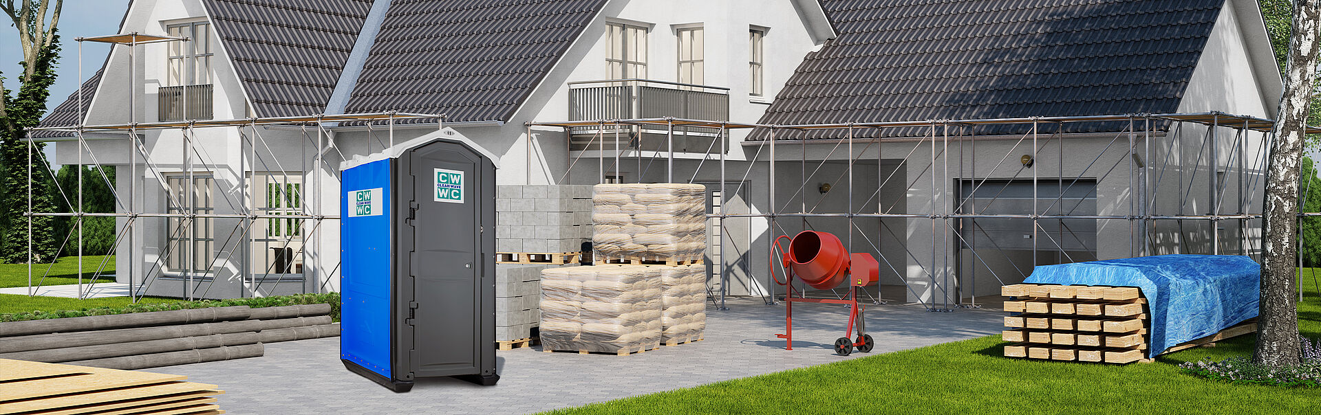 Baustellentoilette & Bautoilette jetzt für Ihre Baustelle mieten